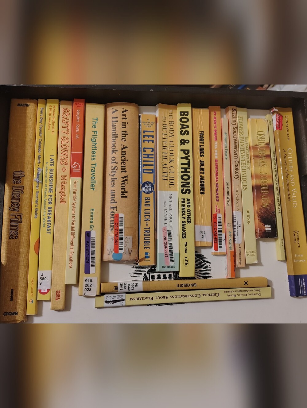 20 Yellow & Gold Cut Book Spines | Craft & Junk Journal Supply Lot